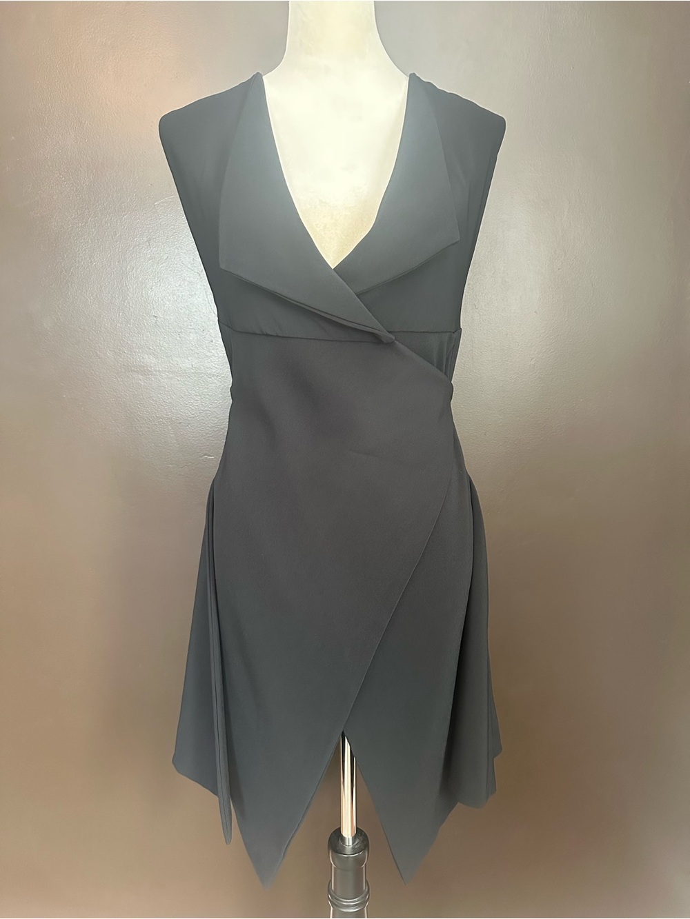 PORTO Los Angeles Asymmetrical Structured Wrap Vest Mini Dress Size 1- Small